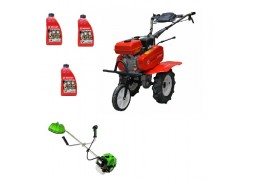 PACHET SUPER GOSPODARASI Motocoasa + Motocultor pe benzina,7CP, motor 212cmc freze incluse, latime de lucru 560-830mm Rotakt RO70SS